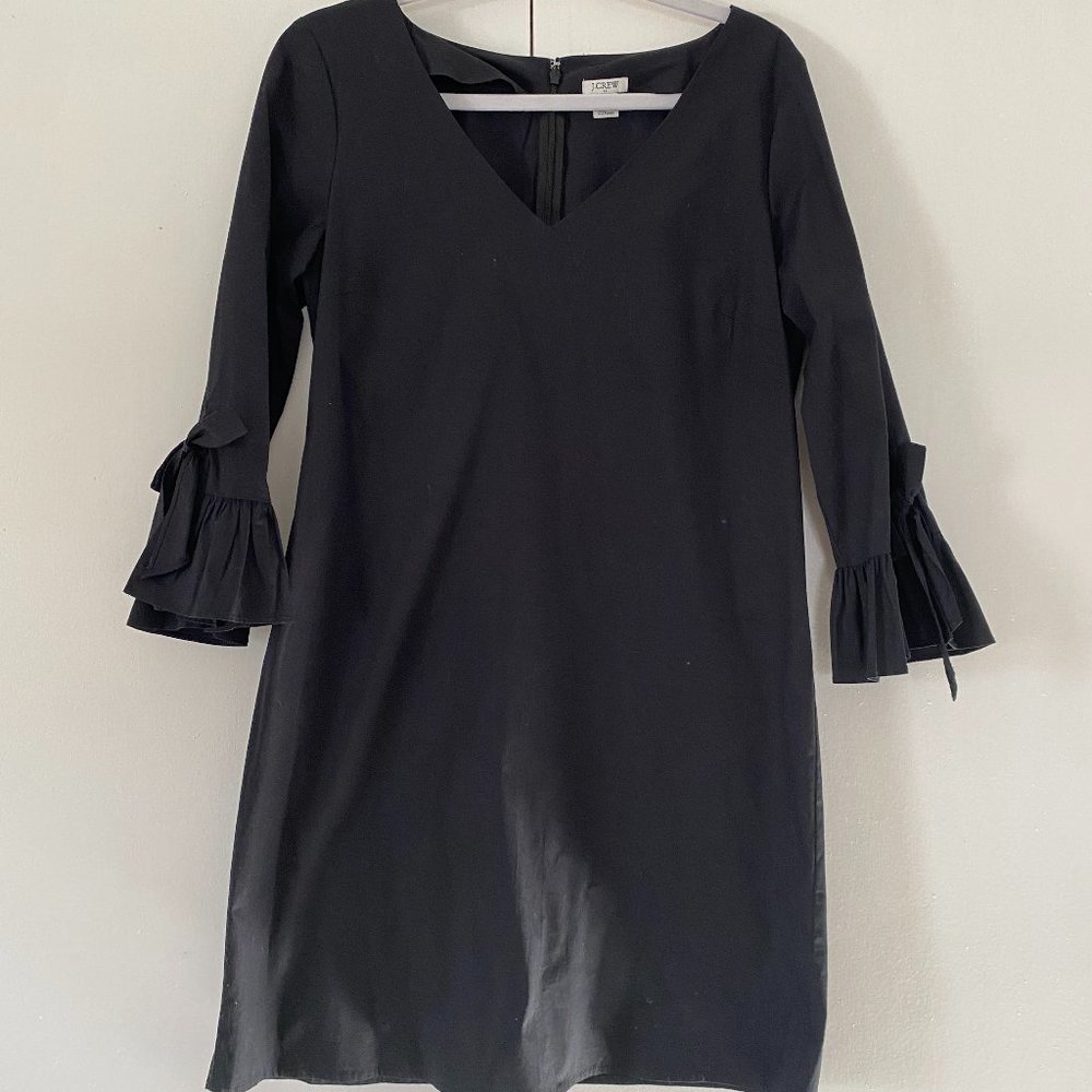J Crew Black Winter Garden Dress